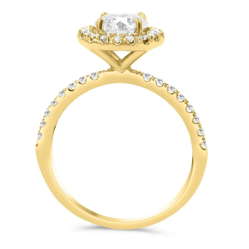 MARINE | Round Halo Engagement Ring