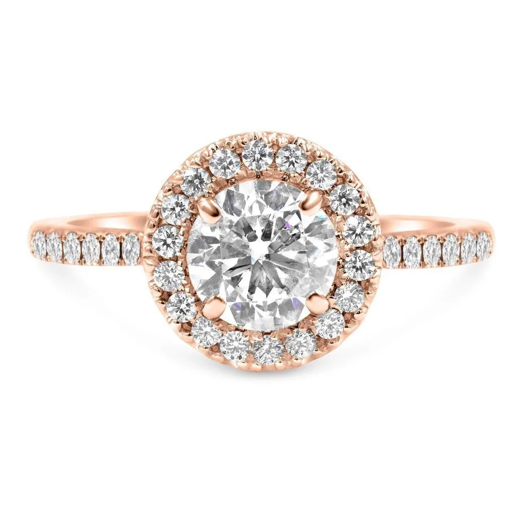 MARINE | Round Halo Engagement Ring