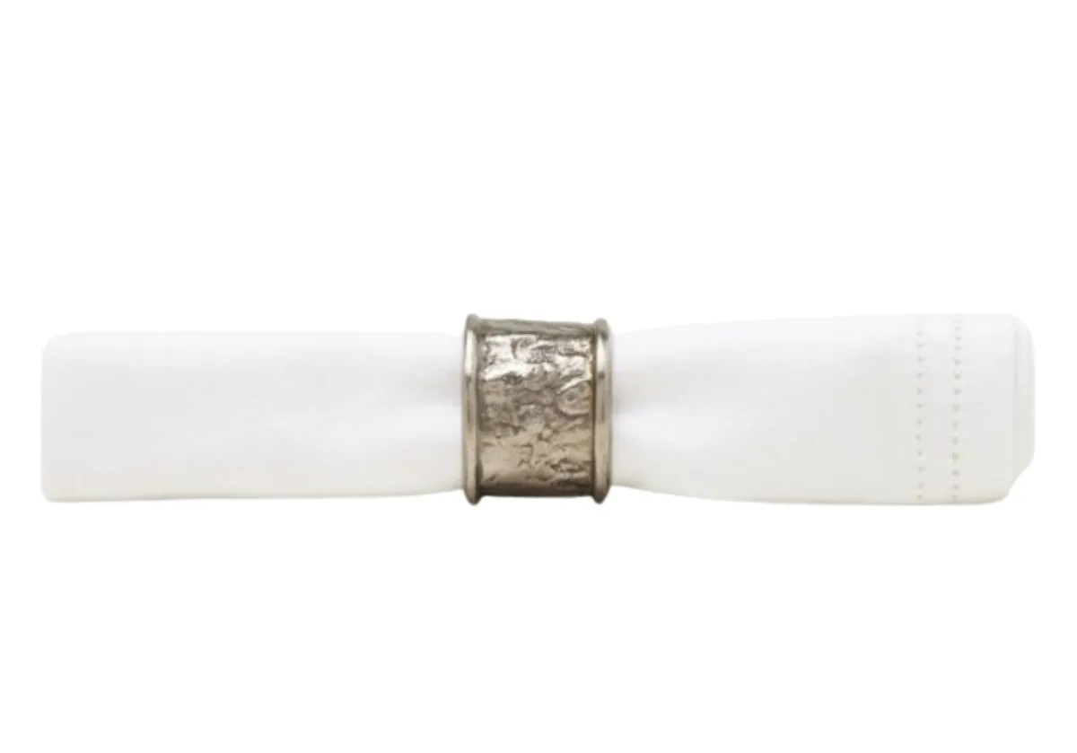 MELVIN NAPKIN RING | ANTIQUED PEWTER | SET OF 4