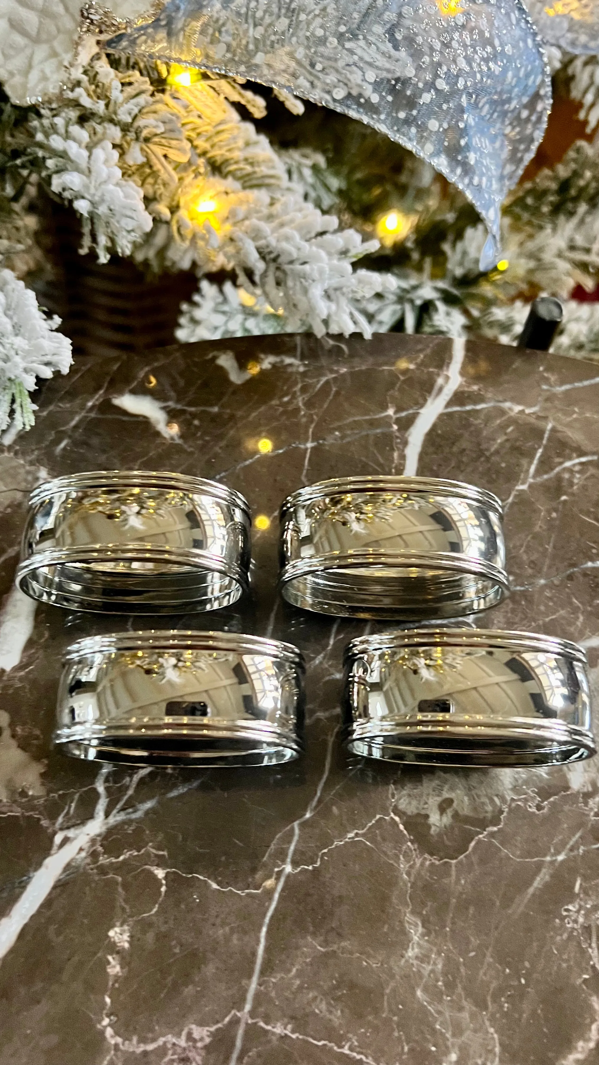 Napkin ring set of 4 Teodor