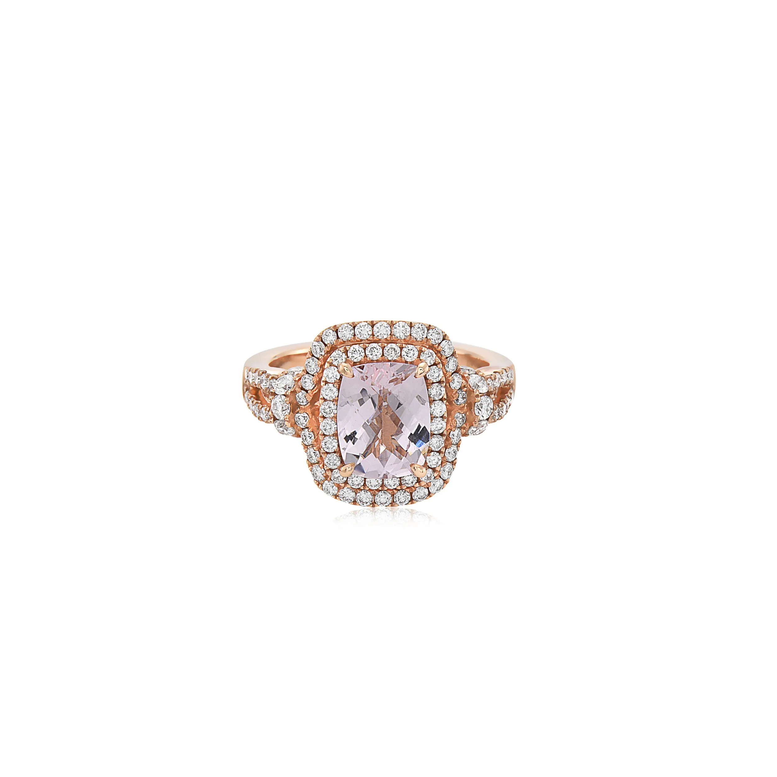 Pastel Diamond Cushion Ring