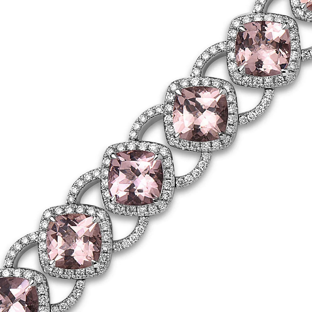 Pastel Diamond Cushion Weave Bracelet