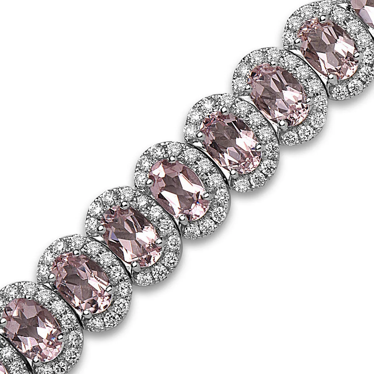 Pastel Diamond Oval Overlap Bracelet