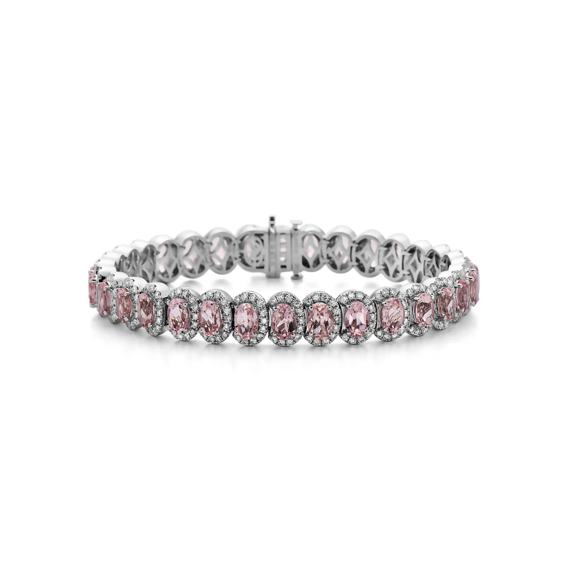 Pastel Diamond Oval Overlap Bracelet