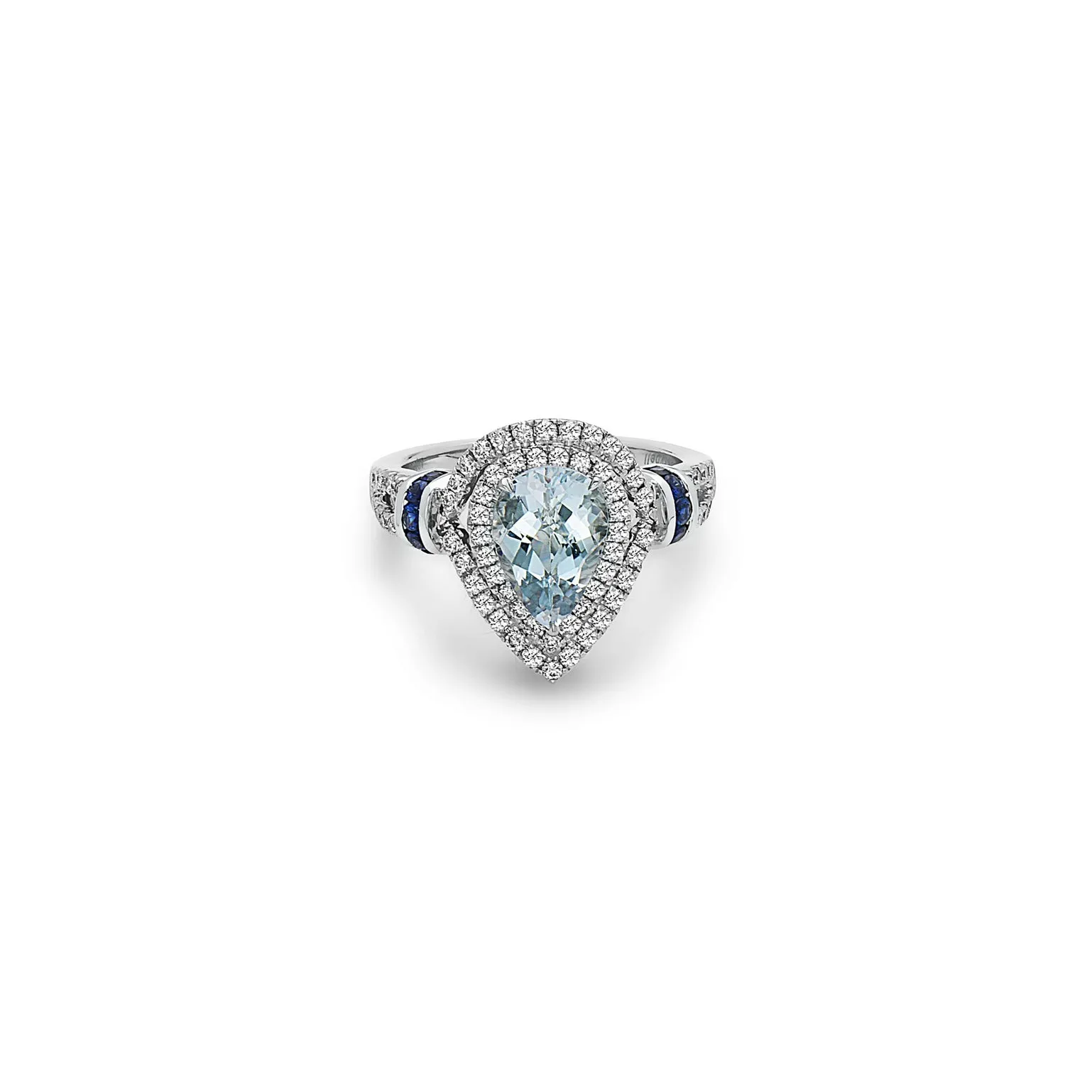 Pastel Diamond Pear Shaped Ring