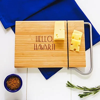 Personalized Bamboo Cheese Slicer