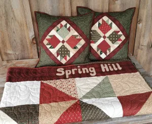 Personalized Custom Quilt with Matching Pillows | Custom Made Cottage Decor