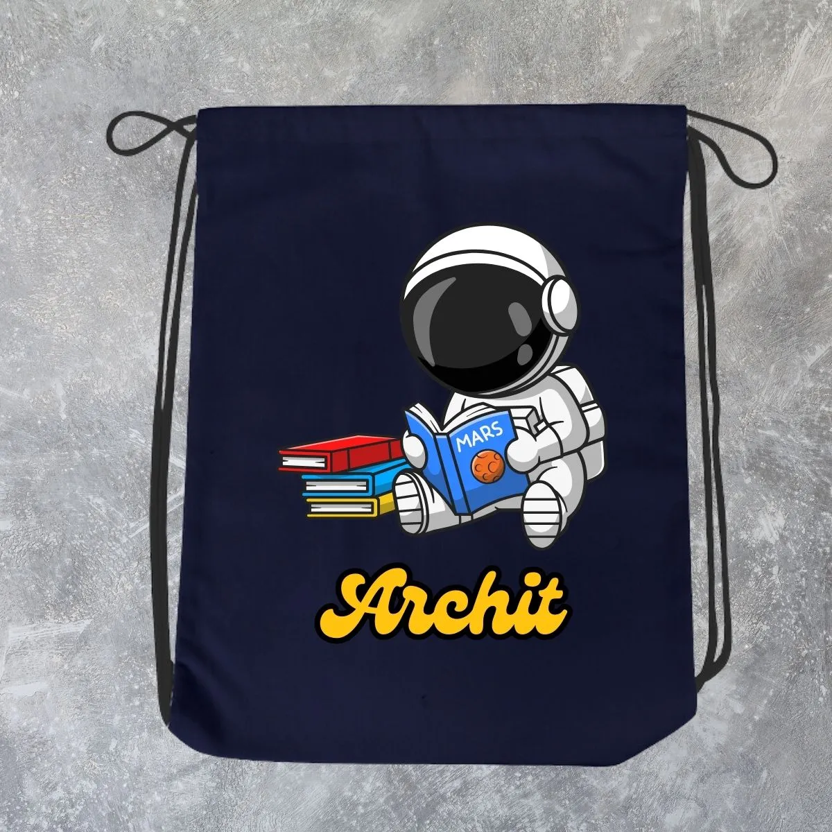 Personalized Space Theme Drawstring Bag | Ideal Birthday Gift & Return Gift