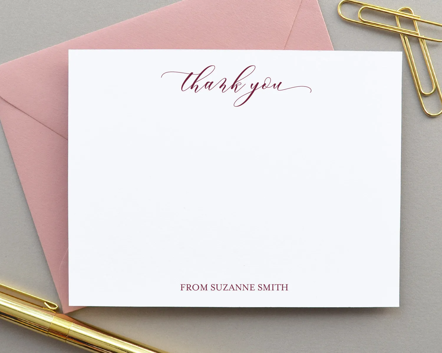 Personalized Thank You Note Cards