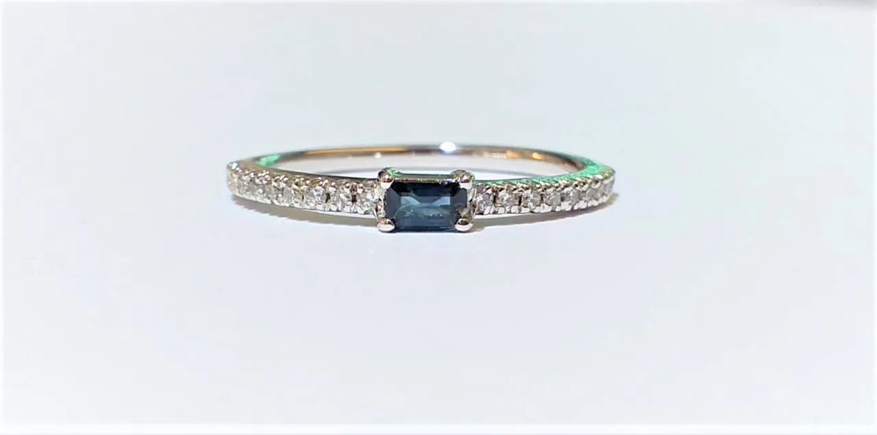 Petite Stacking  Ring in 14k White Gold ( price for single ring)