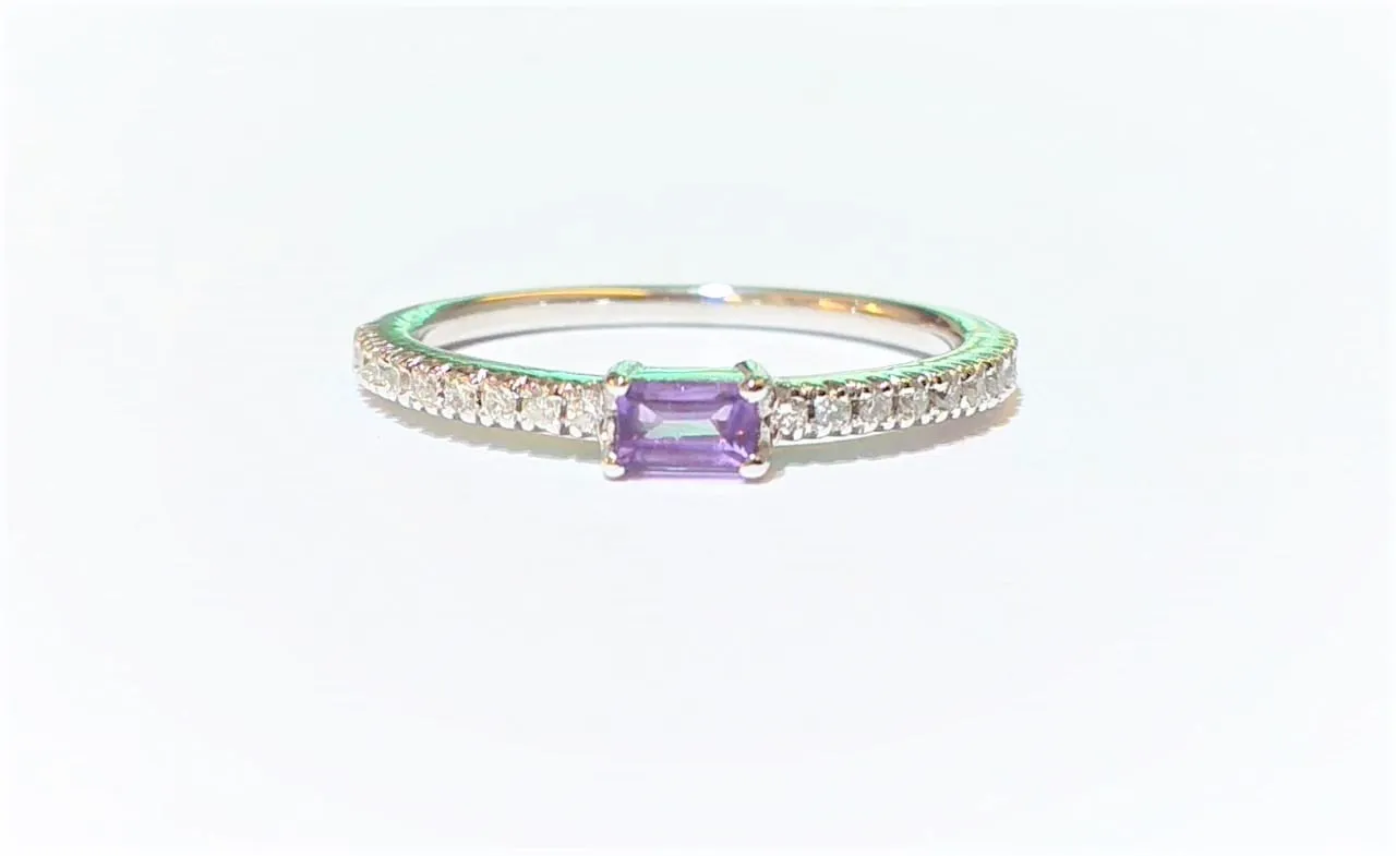 Petite Stacking  Ring in 14k White Gold ( price for single ring)