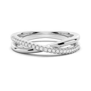 Petite Twist Sterling Silver Wedding Band