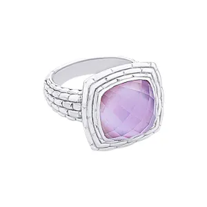 Pietra Collection Amethyst and Mother-of-Pearl Cabachon Ring