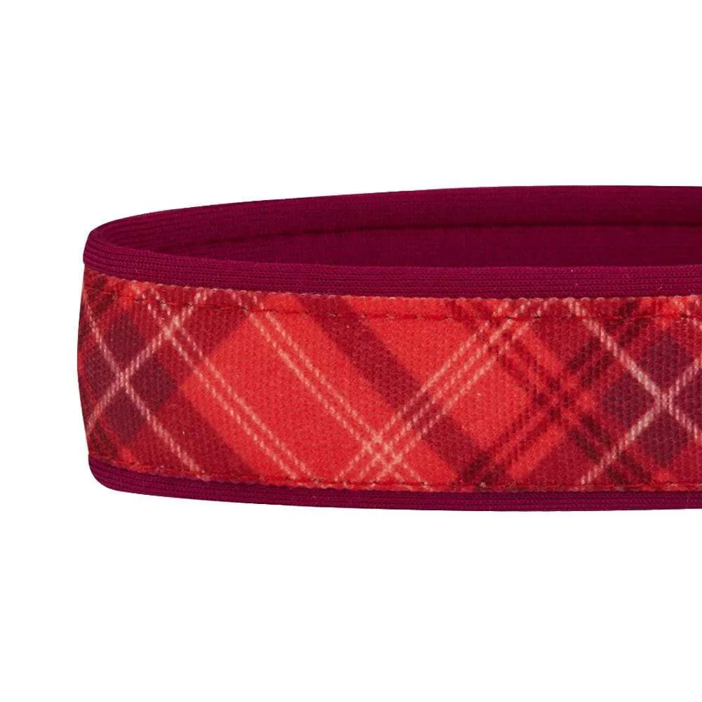 Plaid Pattern Neoprene Padded Dog Collar