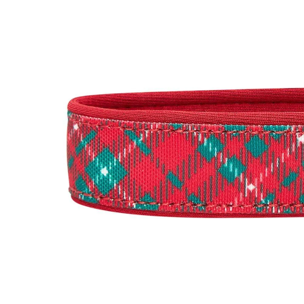 Plaid Pattern Neoprene Padded Dog Collar