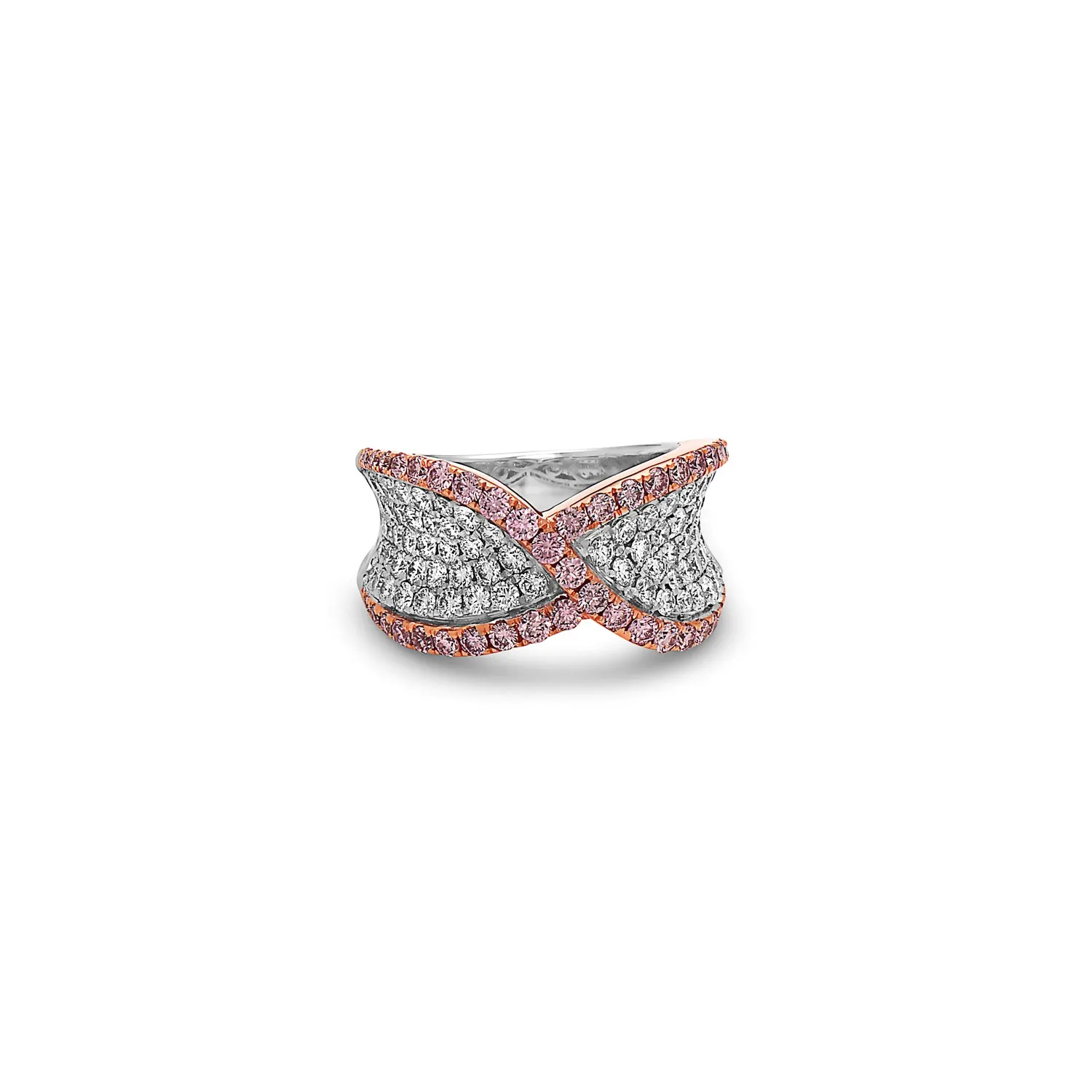 Precious Diamond Twisted Ring