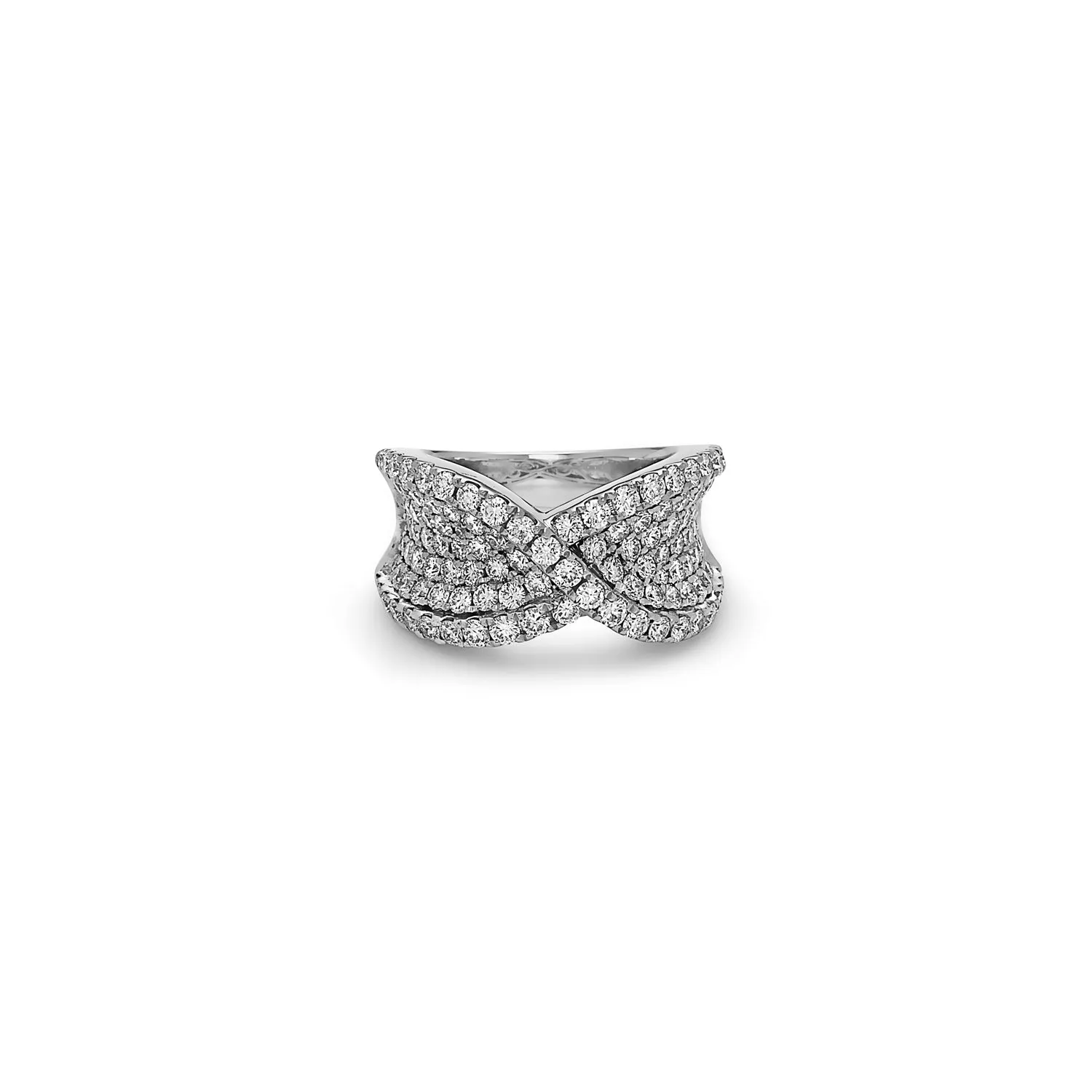 Precious Diamond Twisted Ring