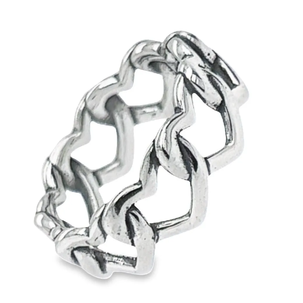 R49 Linked Heart Ring