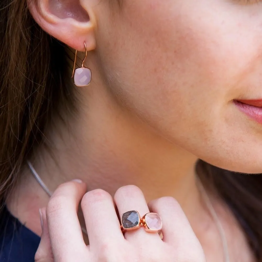 Rose Quartz Cocktail Ring | Silver