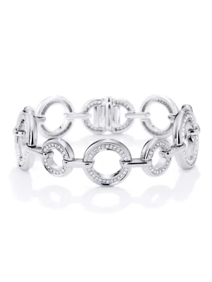 Roulette Medum White Gold Diamond Bracelet