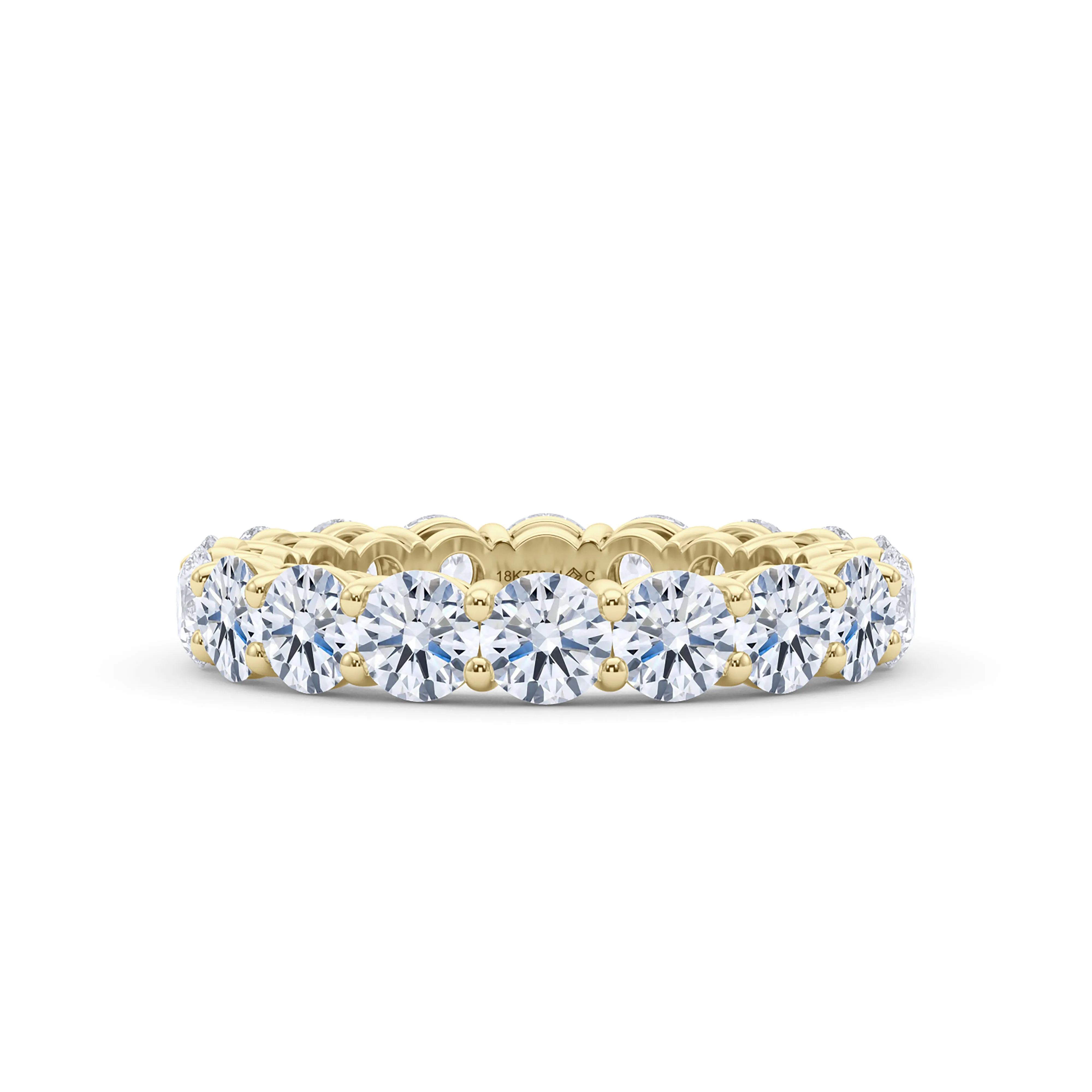 Round Cut Diamond & Birthstone Eternity Band