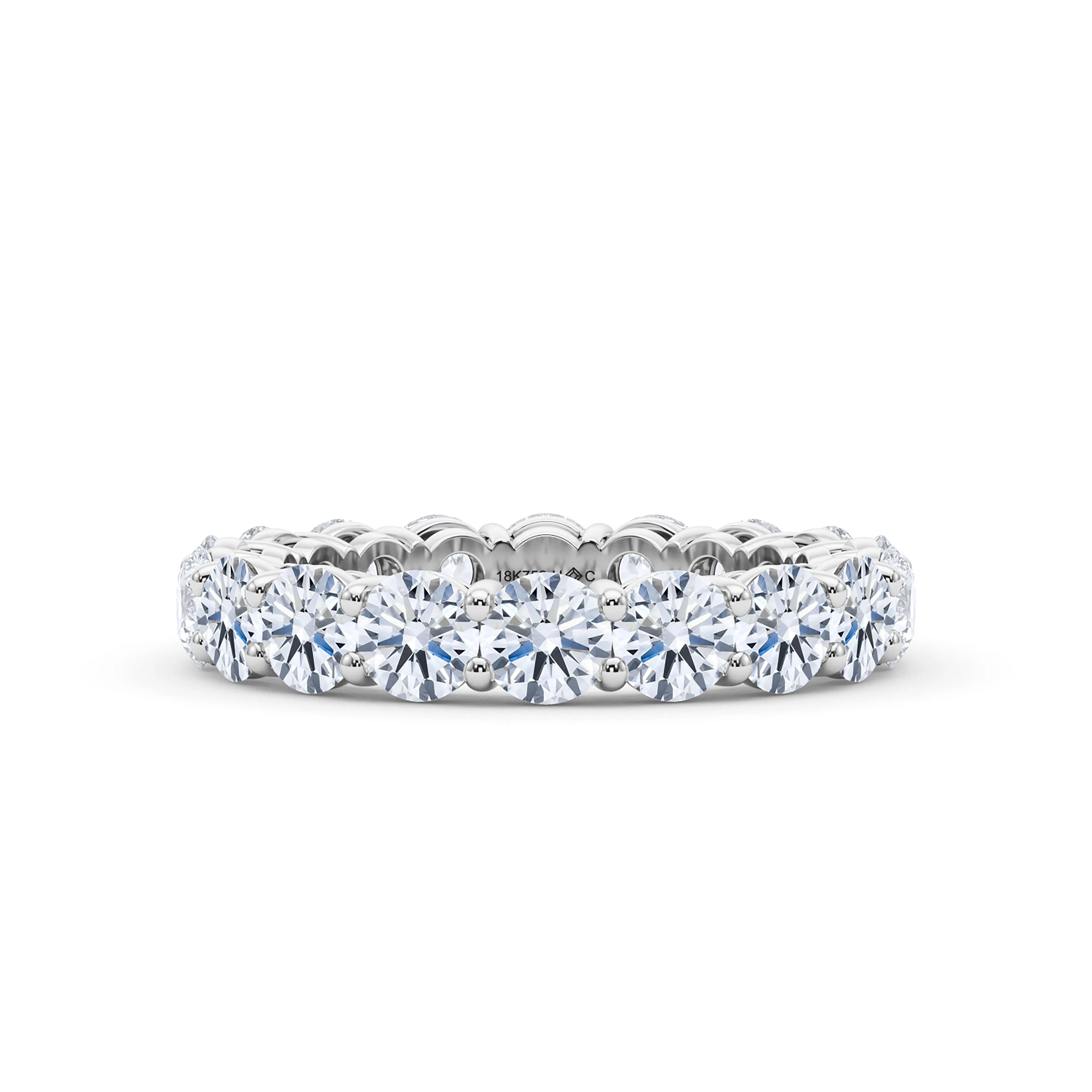 Round Cut Diamond & Birthstone Eternity Band