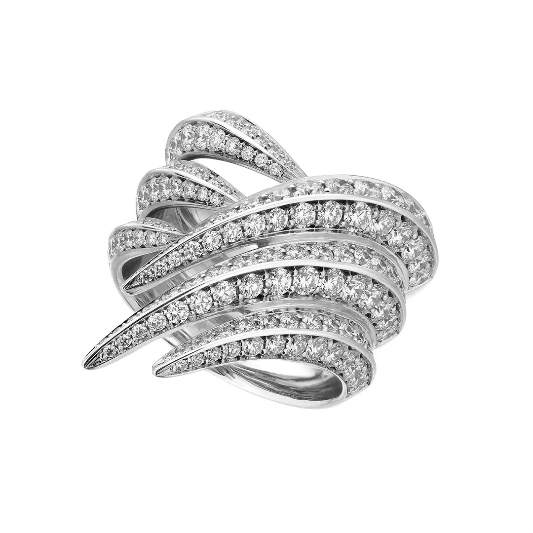 Sabre Fine Triple Ring - 18ct White Gold & 2.96ct Diamond