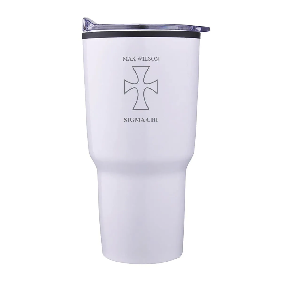 Sigma Chi Personalized 30oz White Tumbler