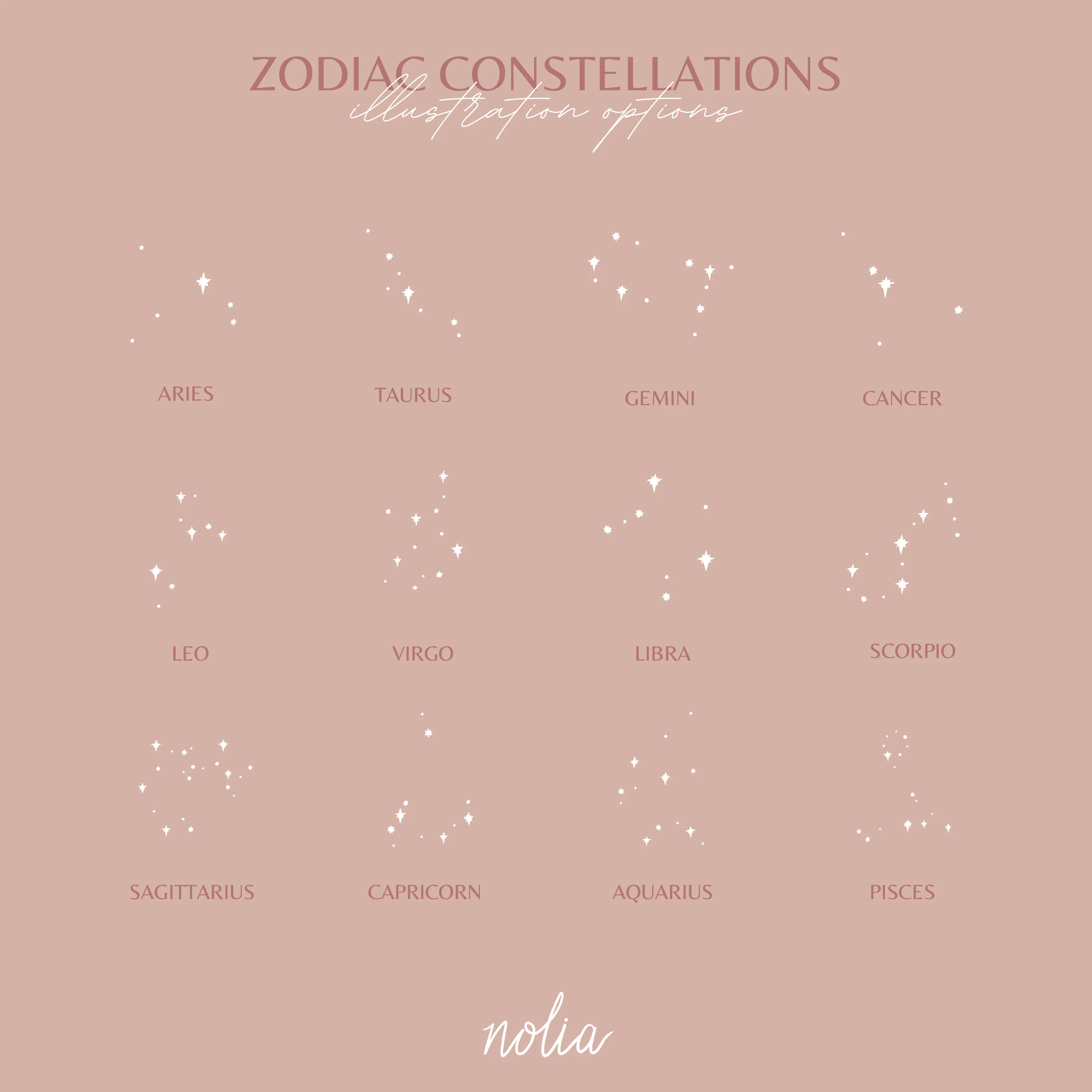 Stella Zodiac Constellation Ring