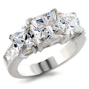 Sterling Silver Ring AAA GRD CZ Clear 40908 for Women Style High