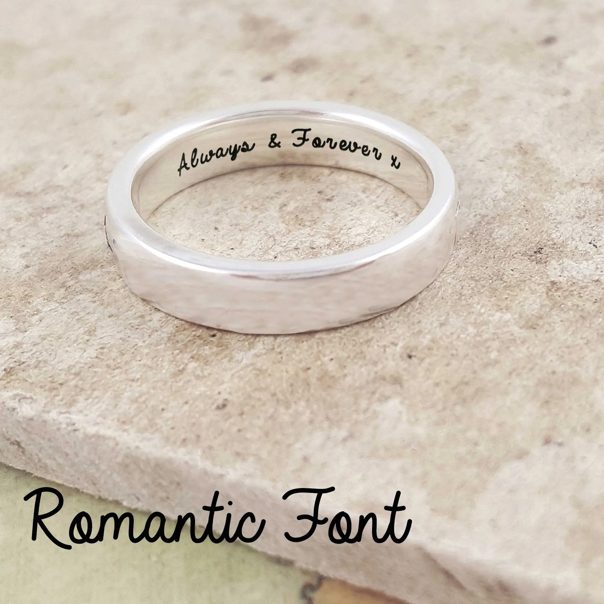 Sweetheart Silver & Rose Gold Charm Ring