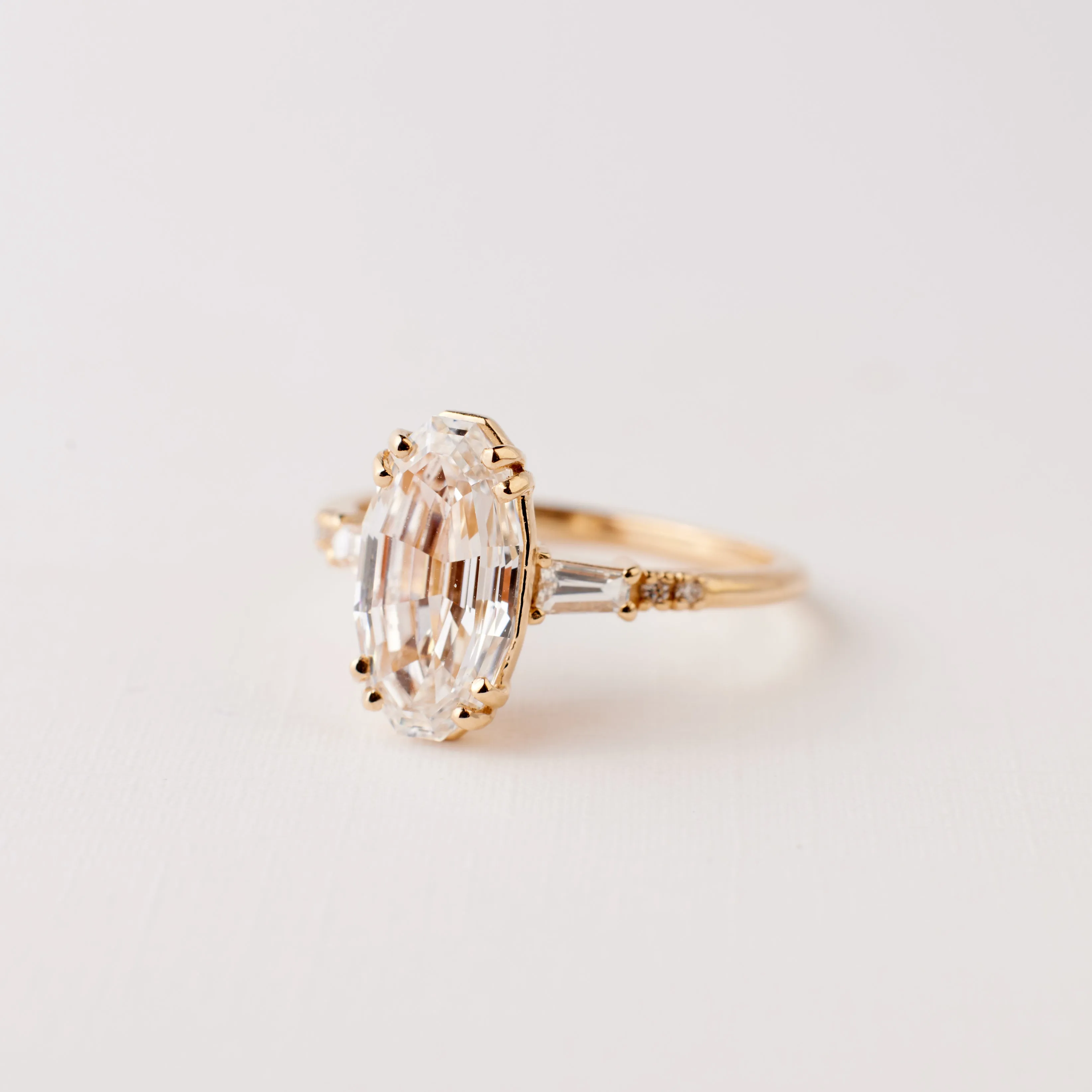 Sylvie Ring - 2.33 Carat Step-Cut Oval Diamond