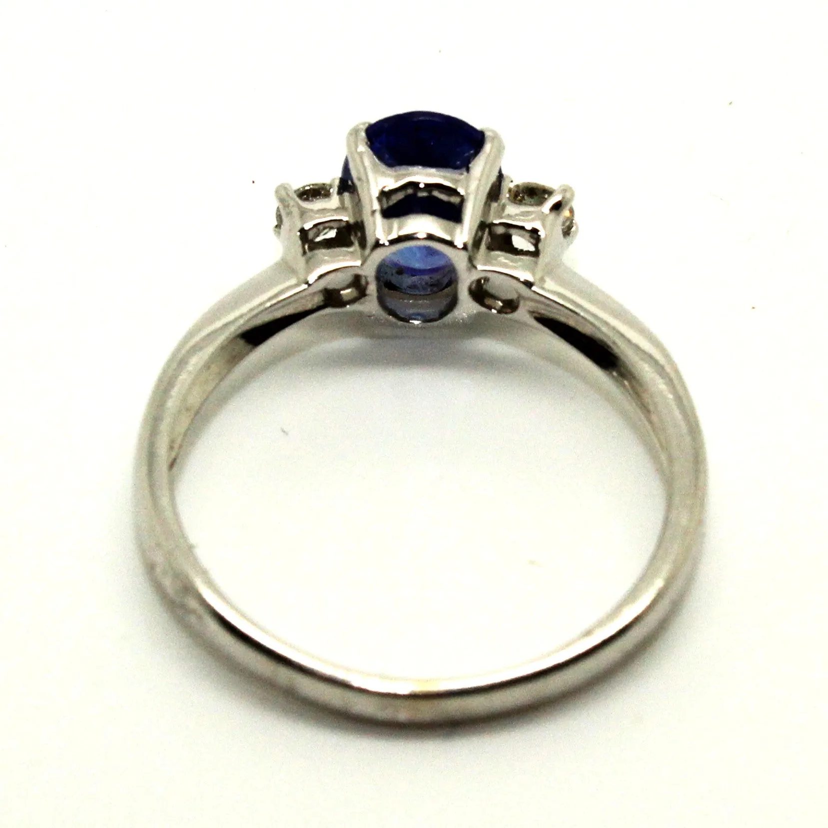 Tanzanite And Diamond Classic 3 Stone Ring Ad No. 0295