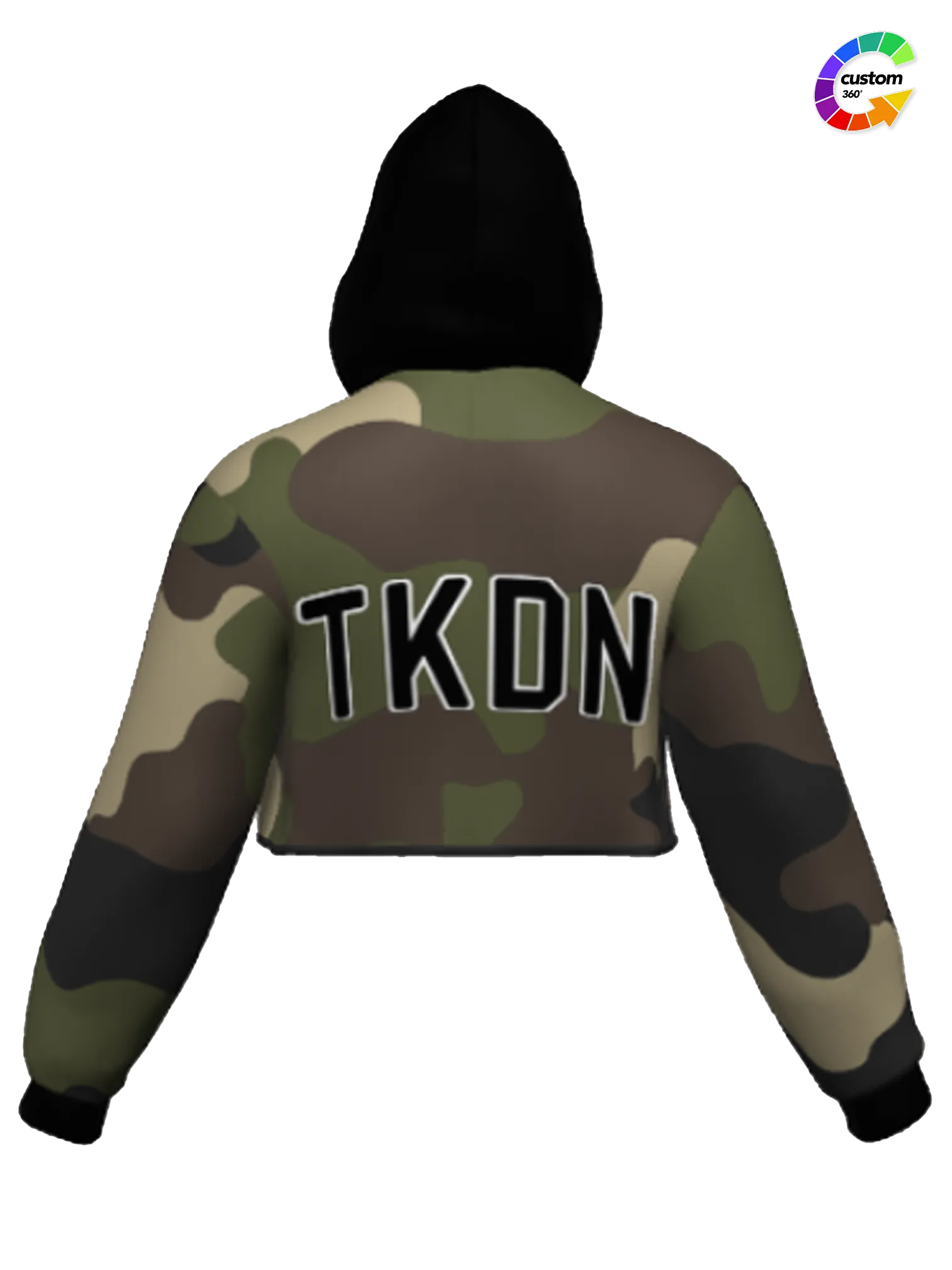 TD-CRPHD-007 360° Custom Cropped Hoodie