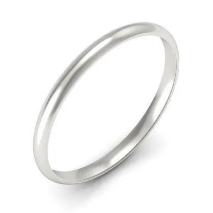 Thin Platinum Wedding Ring 2mm