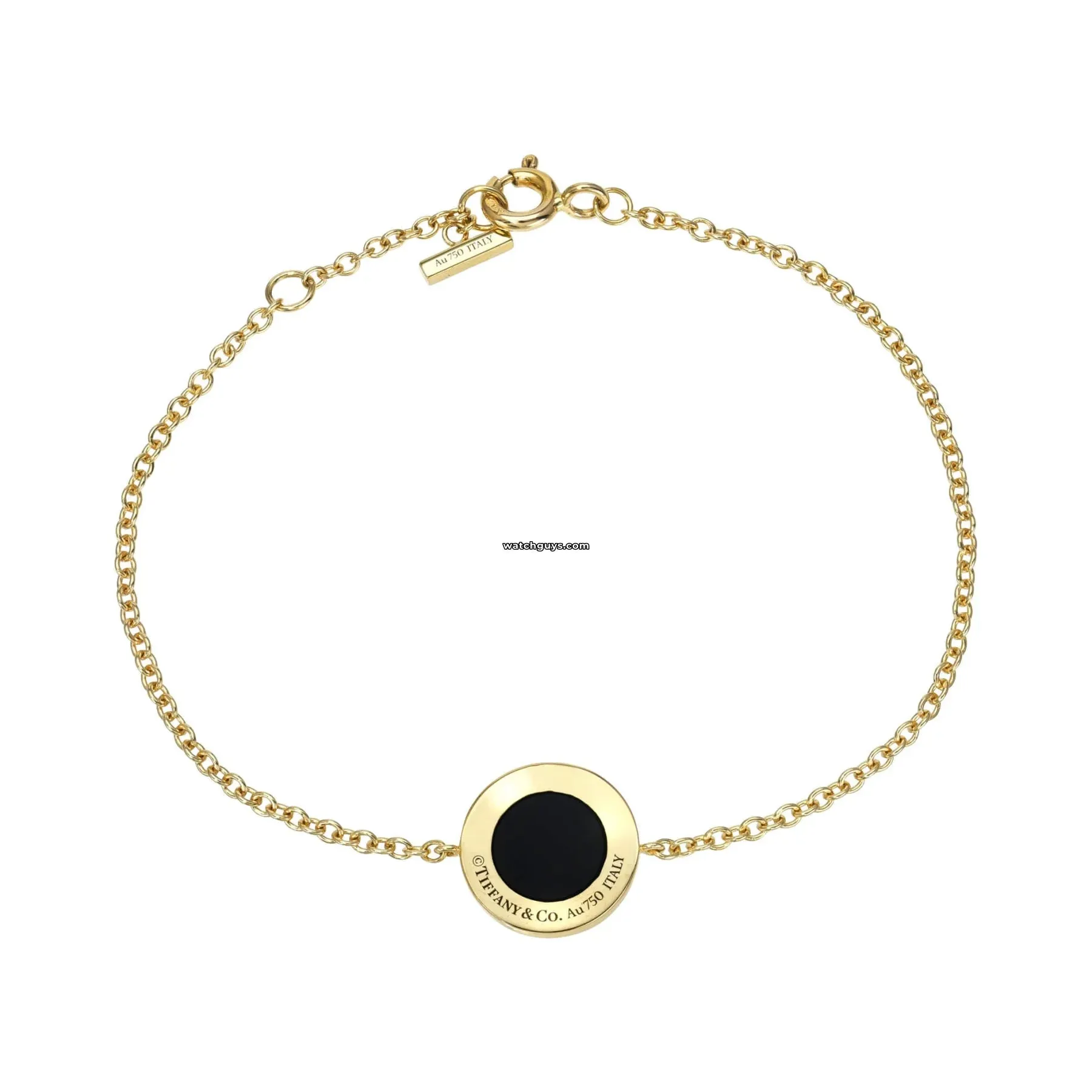 Tiffany & Co. T Circle Diamond and Onyx Bracelet