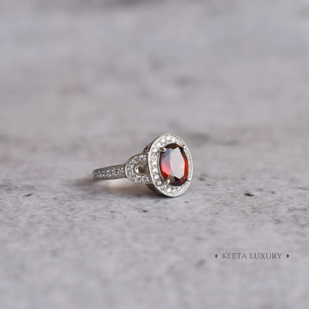 Timeless Romance - Garnet Ring