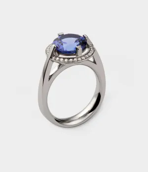 Tsarina in Platinum with Tanzanite 3.75ct and Diamonds, Size L