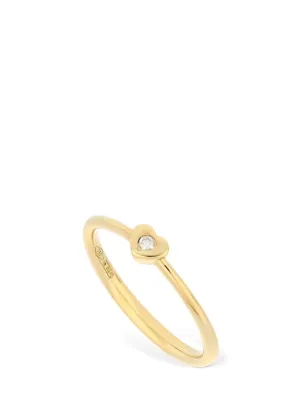 Vanzi   18kt Gold &amp; diamond heart ring 