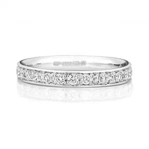 Wedding Band 18ct White Gold Diamond Eternity Ring WQ233W/I