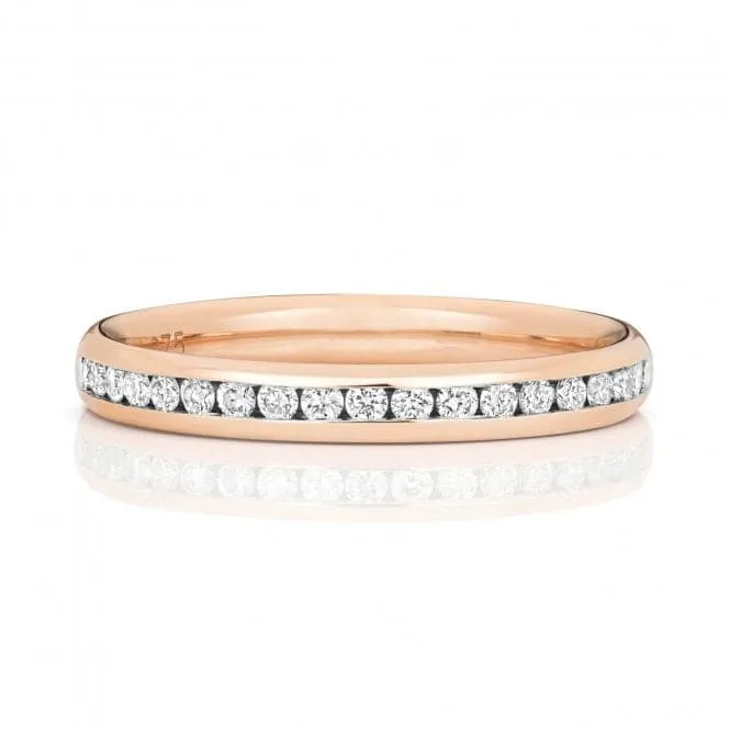 Wedding Band 9ct Rose Gold Diamond Eternity Ring W220R/I